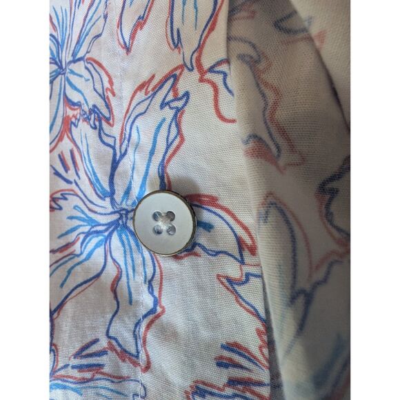 NWT Rodd & Gunn Shirt Men XL Red Blue Floral Short Sleeve Button Down Sports Fit - Picture 4 of 7